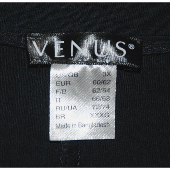 Venus Womens Black Studded Open Shoulder Blouse Top Size 3X Stretch Short Sleeve - Picture 7 of 9